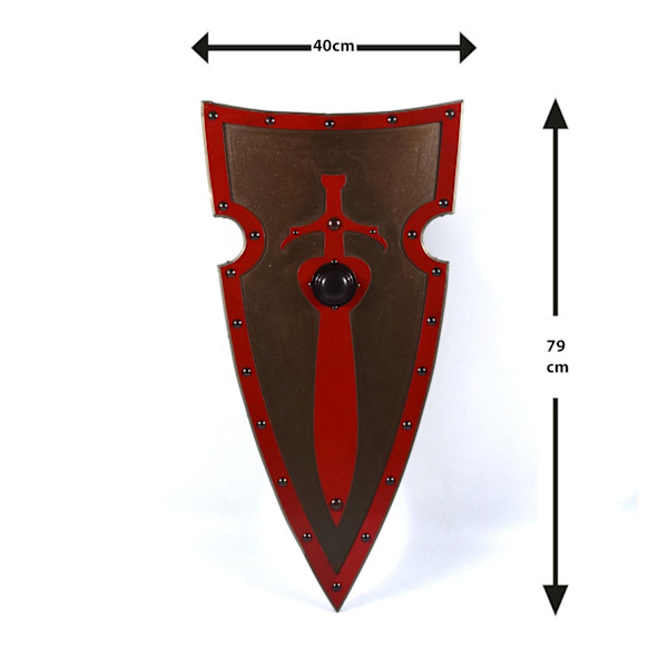 King Arthur trä Viking böjd sköld SWE110 multifärg one size
