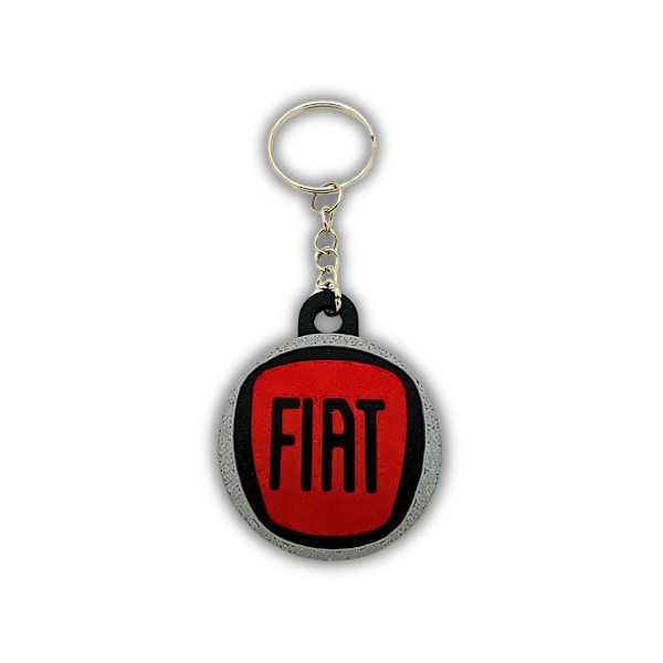 Nyckelring nyckelring emblem logotyp för Fiat Röd M