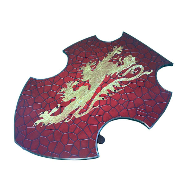 Träböjd Rampant Lion Viking Shield SWE176 MultiColor Rampant Lion