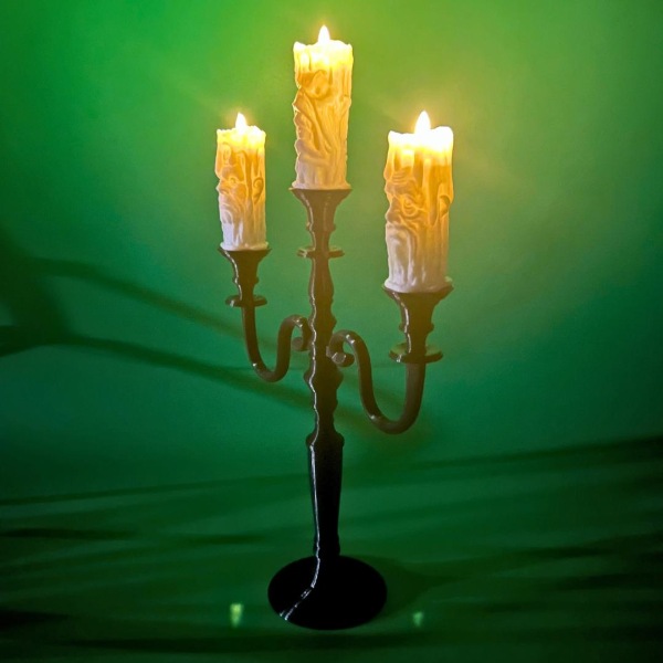 Soul-lit Ljusstake Halloween Decor DIY med LED-ljus Svart M