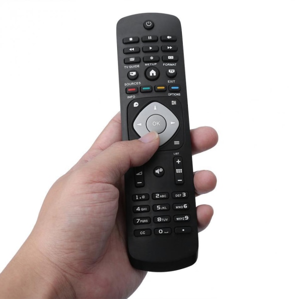Universal smart TV-fjärrkontrollersättning för Philips Svart one size