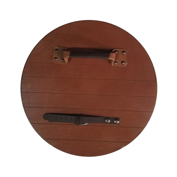 Trämedeltida lädergrepp Viking Shield SWE75 multifärg one size