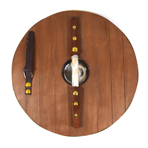 Trä Medeltida Metal Cross Viking Shield SWE171 multifärg one size