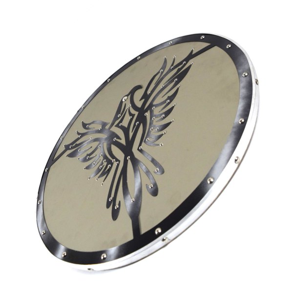 Trä/läder Medeltida Norse Flaming Phoenix Shield SWE62 multifärg one size