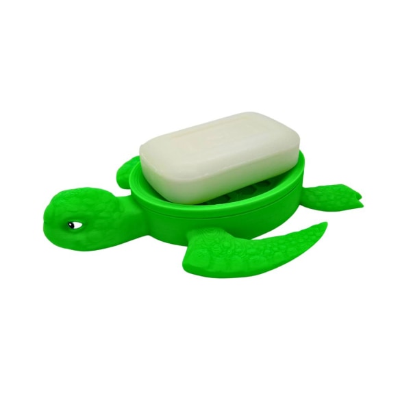 Turtle Tvålhållare för barn tvålsparare tvättbar Grön one size