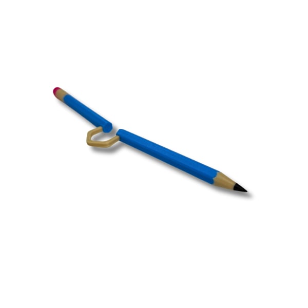 Penna genom finger skämt Blå one size