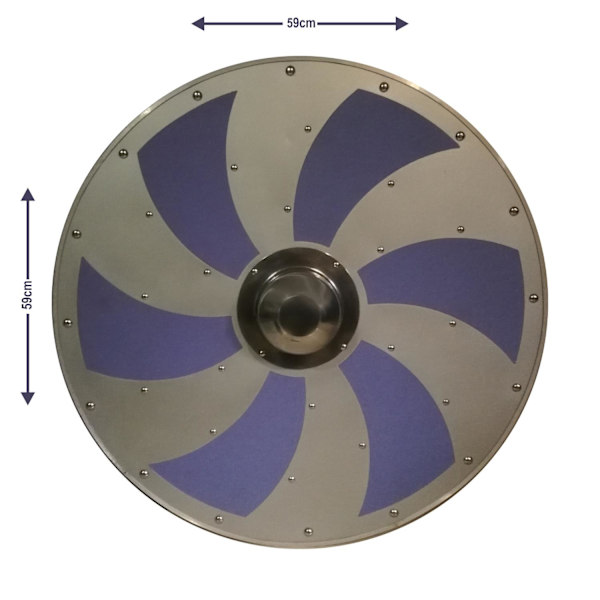 Trä / metall Medeltida läderbas Viking Shield SWE58 multifärg one size