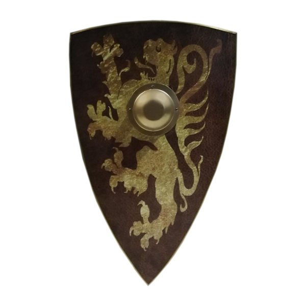 Trä Medeltida Bruce Rampant Lion Shield SWE145 multifärg one size