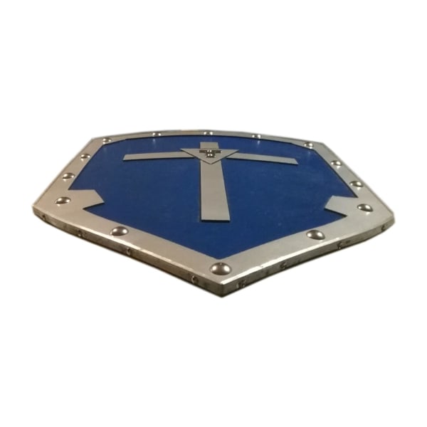 Trämedeltida Viking Cross Shield - Blå SWE104 multifärg one size