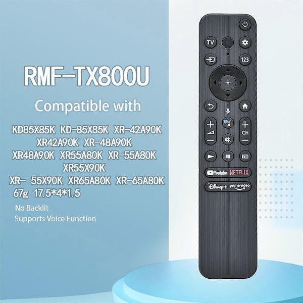 Fjärrkontroll RMF-TX800U för Sony Tv KD-85X85K XR-42A90K Svart