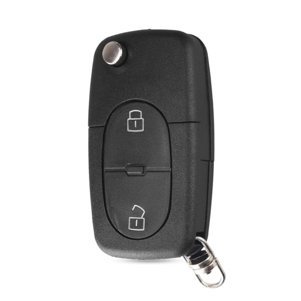 Bilnyckelfodral med 2 knappar till Audi CR2032 Svart one size