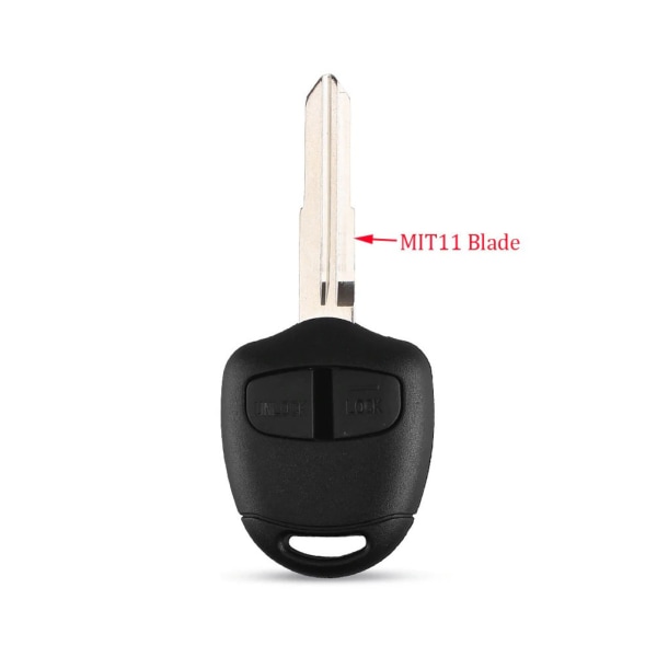 2-knappars fjärrnyckelskal MIT11 Blade för Mitsubishi Svart one size