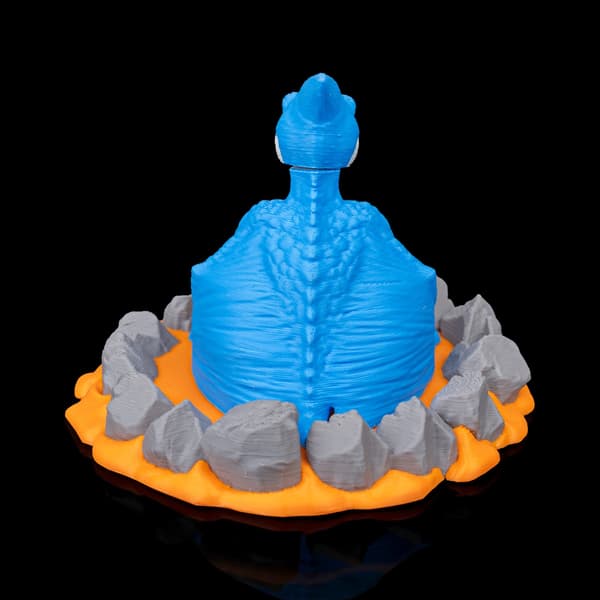 Dinosaurie Fidget-leksaksfigur med bo | Dini Mini Dino Blå M