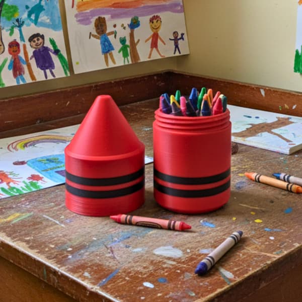 The Crayon Keeper | Kritbehållare Röd M