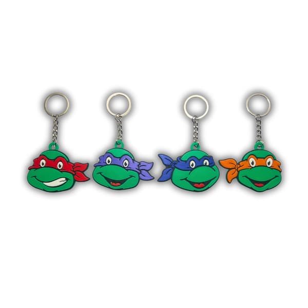 TMNT Ninja Turtles Nyckelringar 4-pack Grön M