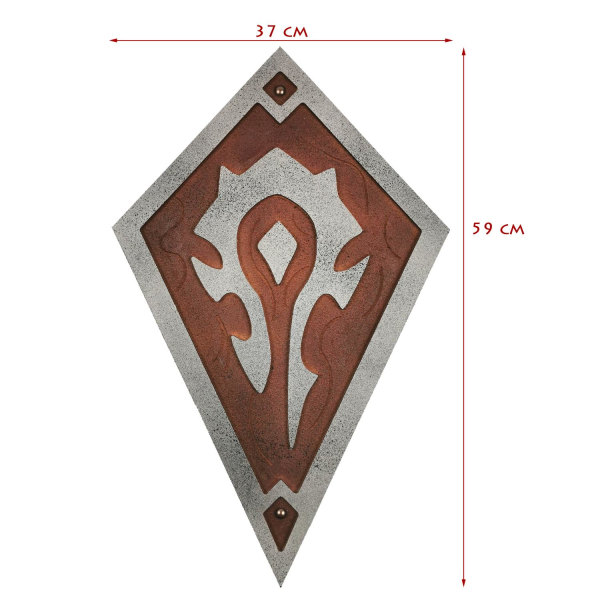 World of Warcraft graverad träsköld multifärg one size