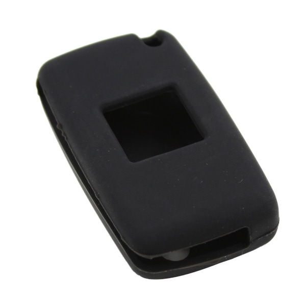 Silikon 2-knapps bilnyckelfodral svart till PEUGEOT Svart one size