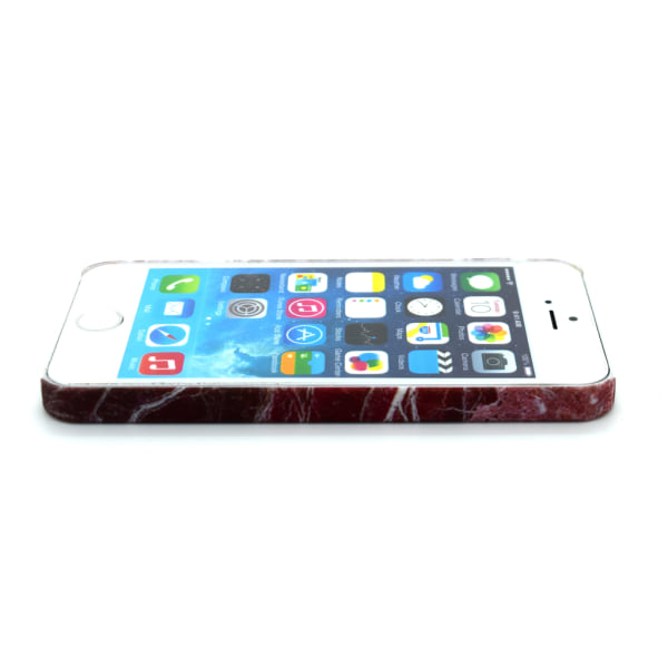Iphone 5/5S/SE Marble Skal Skydd Case Röd Röd