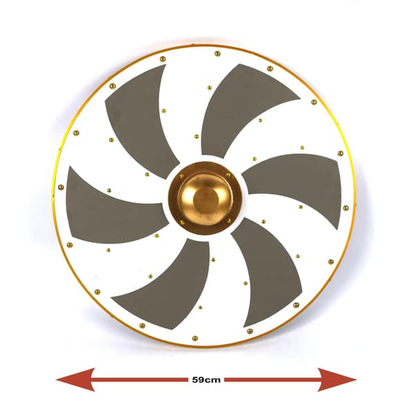 Trä / metall Medeltida läderbas Viking Shield SWE63 multifärg one size