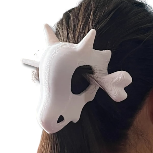 Cubone Pokemon skalle hårnål Vit M