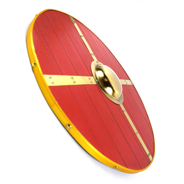 Trä Medeltida Metal Cross Viking Shield SWE171 multifärg one size