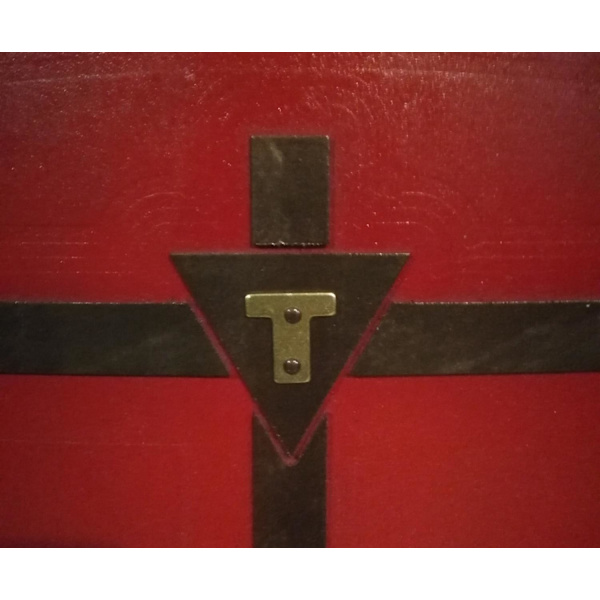 Trämedeltida Viking Cross Shield - Röd SWE103 multifärg one size
