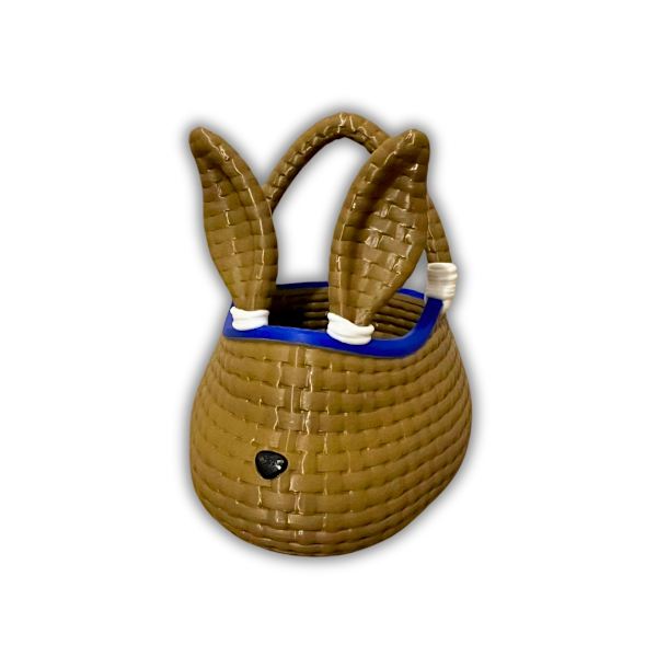 Påskfest kanin bunny öron korg Blå M