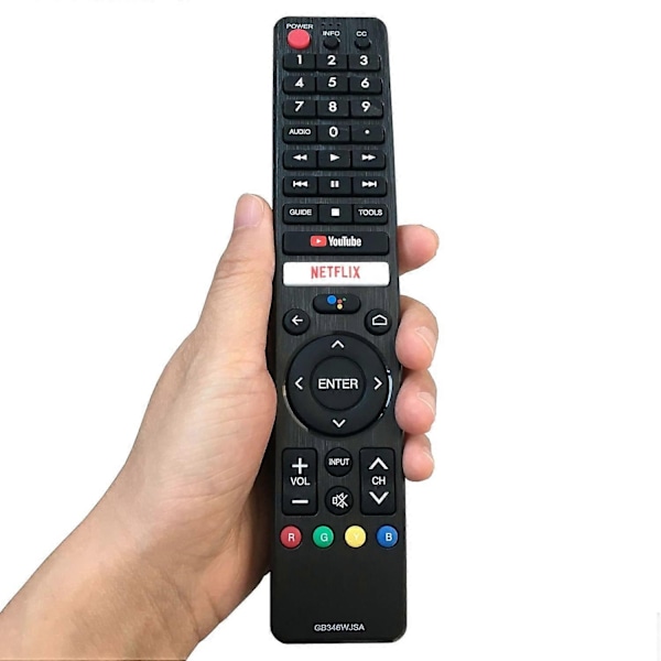GB346WJSA TV-fjärrkontroll för Sharp TV Svart