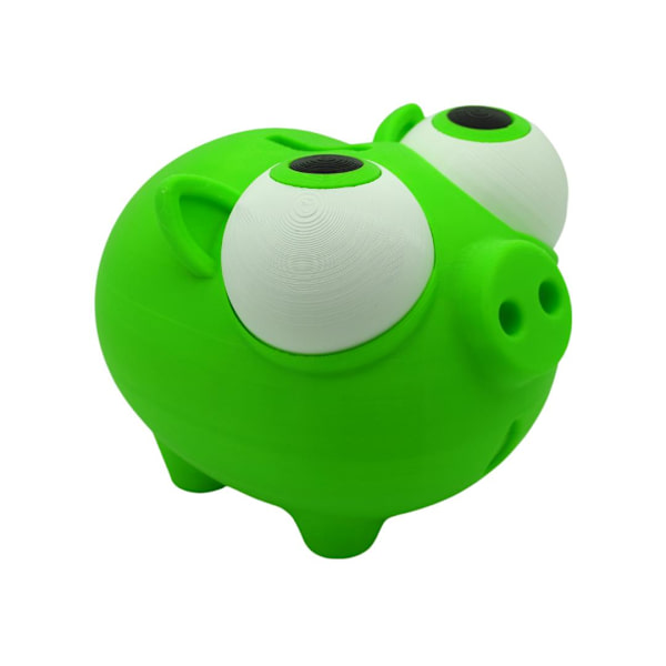 Piggy Pork bank Mynt kontanthållare samlare Grön L