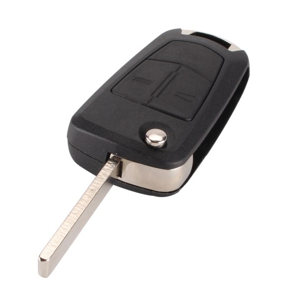 Ersättningsnyckel skal fjärrkontroll 2 knappar för Opel Svart one size