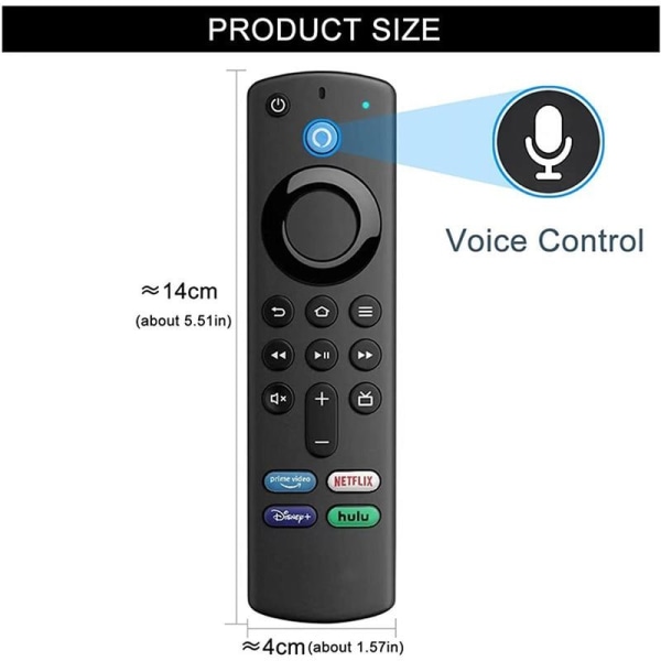 Fire Stick ersättningsfjärrkontroll L5B83G Svart one size