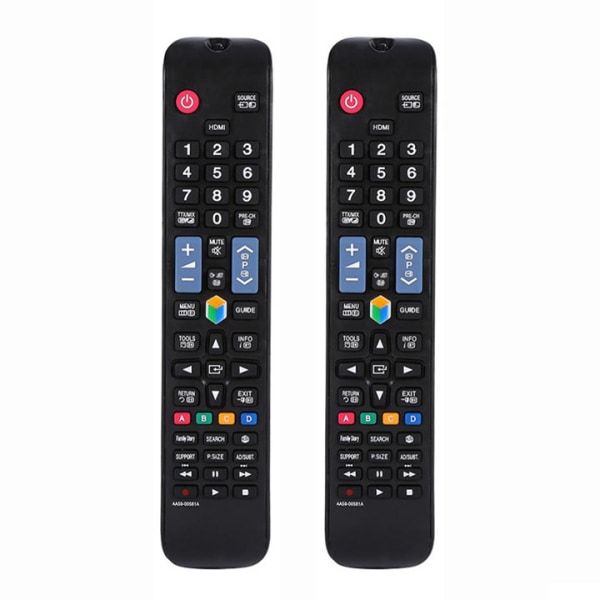 2x Universal fjärrkontroll för Samsung smart TV Svart one size