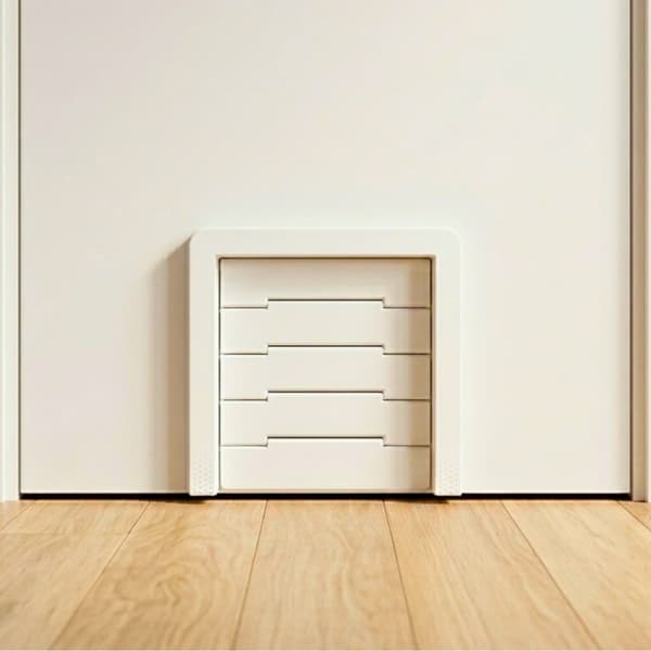 ModaCat Ledad inomhuskattlucka | Husdjurspassage White M