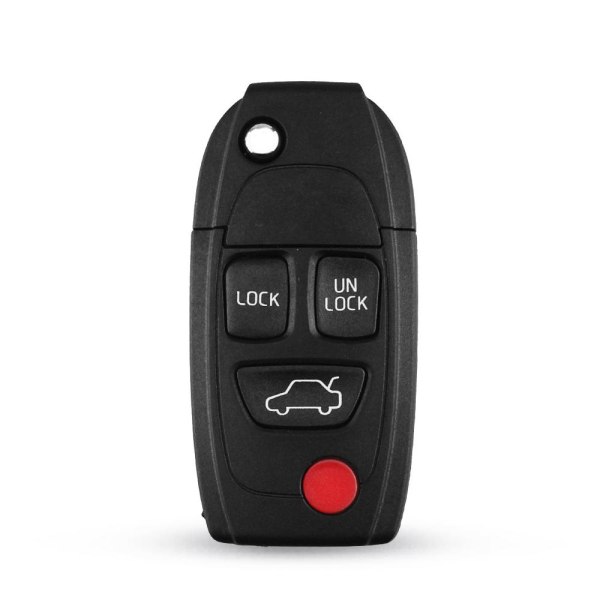 3+1 knappar Byte av fjärrkontroll för Volvo Svart one size