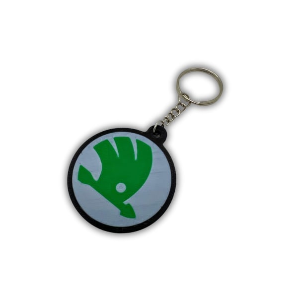 Nyckelring nyckelring emblem logotyp för Skoda Grön M