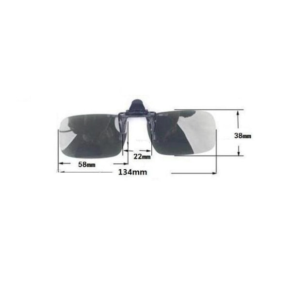Flexibel UV-dagsklämma på flip up glasögon TR11 Svart L