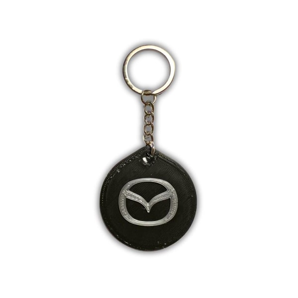 Nyckelring nyckelring emblem tillbehör för Mazda Svart S