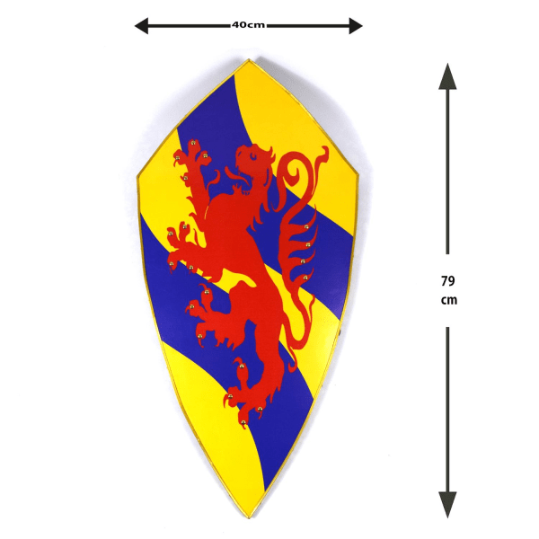 Trä Medeltida Rampant Lion Shield SWE165 multifärg one size