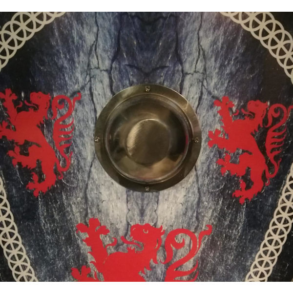 Trä Robert the Bruce Rampant Lion Medeltida sköld SWE149 multifärg one size