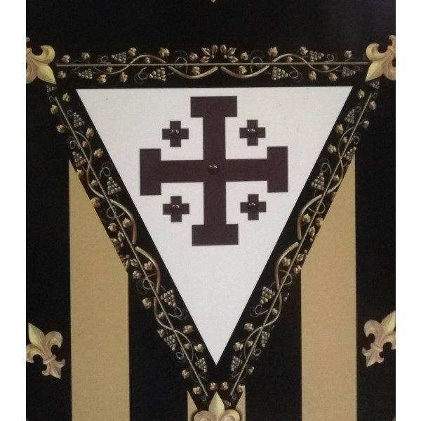 Trämedeltida Fleur De Lis Vector Curved Shield SWE86 multifärg one size
