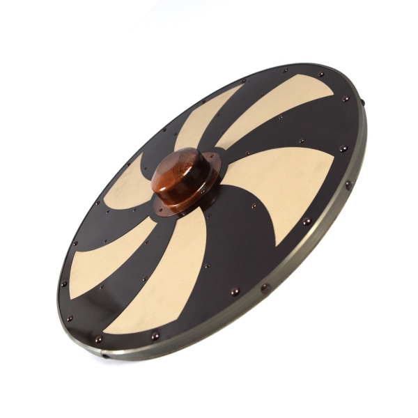 Trä / metall Medeltida läderbas Viking Shield SWE64 multifärg one size