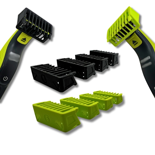 Kammar för Philips OneBlade rakhyvel (8x) 1,2,3,5 mm Grön