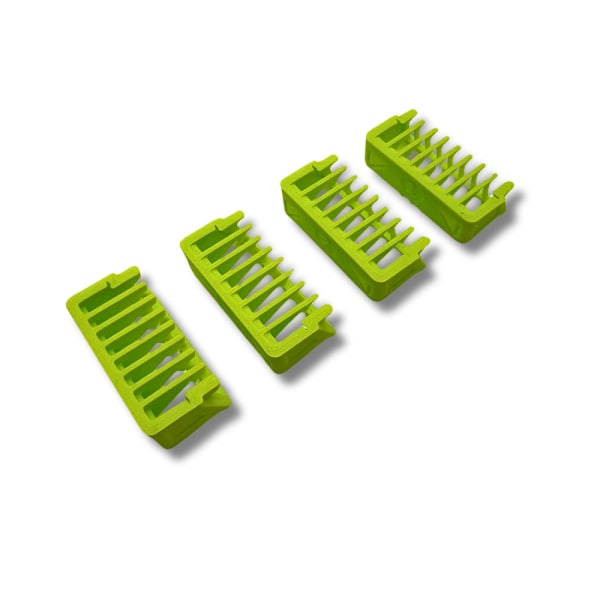 Kammar för Philips OneBlade rakhyvel (4x) 1,2,3,5 mm Grön M