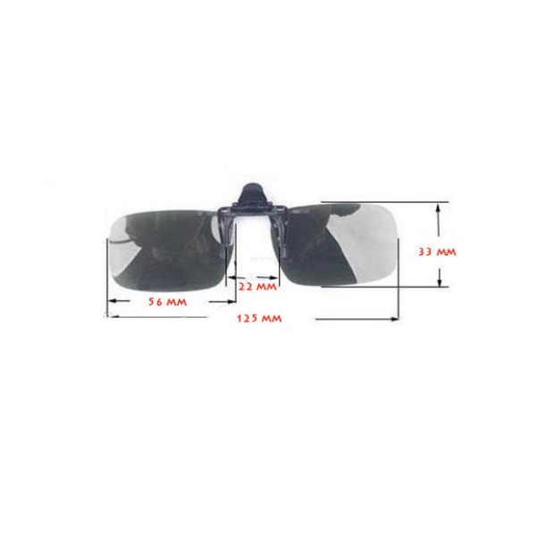 Flexibel UV-dagsklämma på flip up glasögon TR10 Grön M