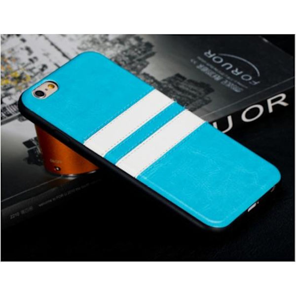 Iphone 6/6S 4.7 rubber stripes mjuk case skal blå Blå