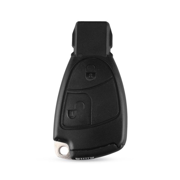 2 -knappen Remote Key Shell Battery Holder för Mercedes Benz Svart one size