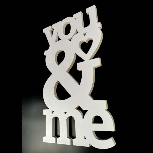 You & Me alla hjärtans dag älskar heminredning 53cm Vit one size