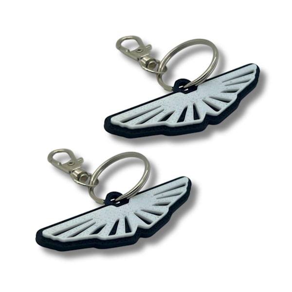 2x Nyckelring Clip On & Go karbinnyckelring för Aston Martin Svart