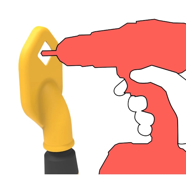 Drill Dammsamlare vakuumfäste Gul M