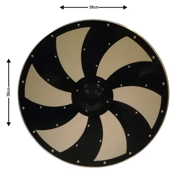 Trä / metall Medeltida läderbas Viking Shield SWE59 multifärg one size